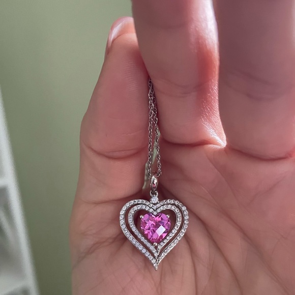 π Host Pick π Pink Sapphire Necklace - Picture 7 of 8